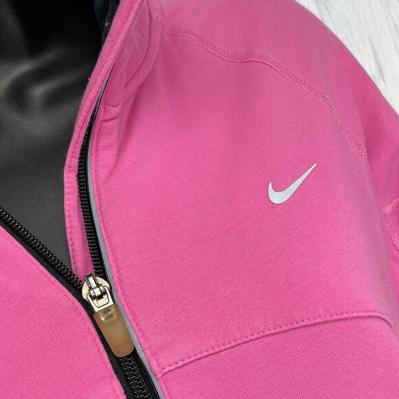 Nike pink zip-up sweatshirt size medium - Picture 2 of 12